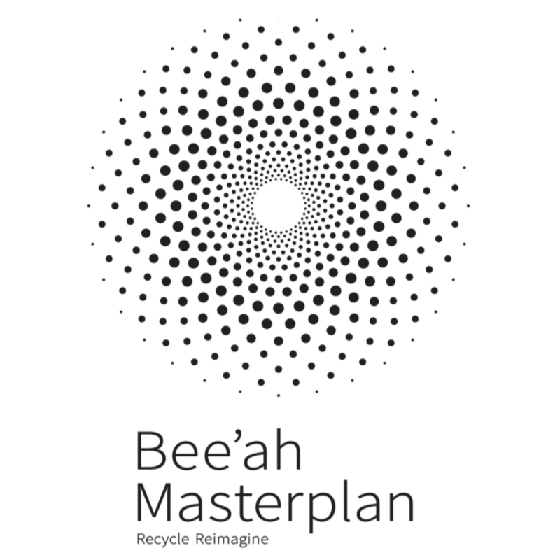 Black and white version of the finalised Bee'ah logo