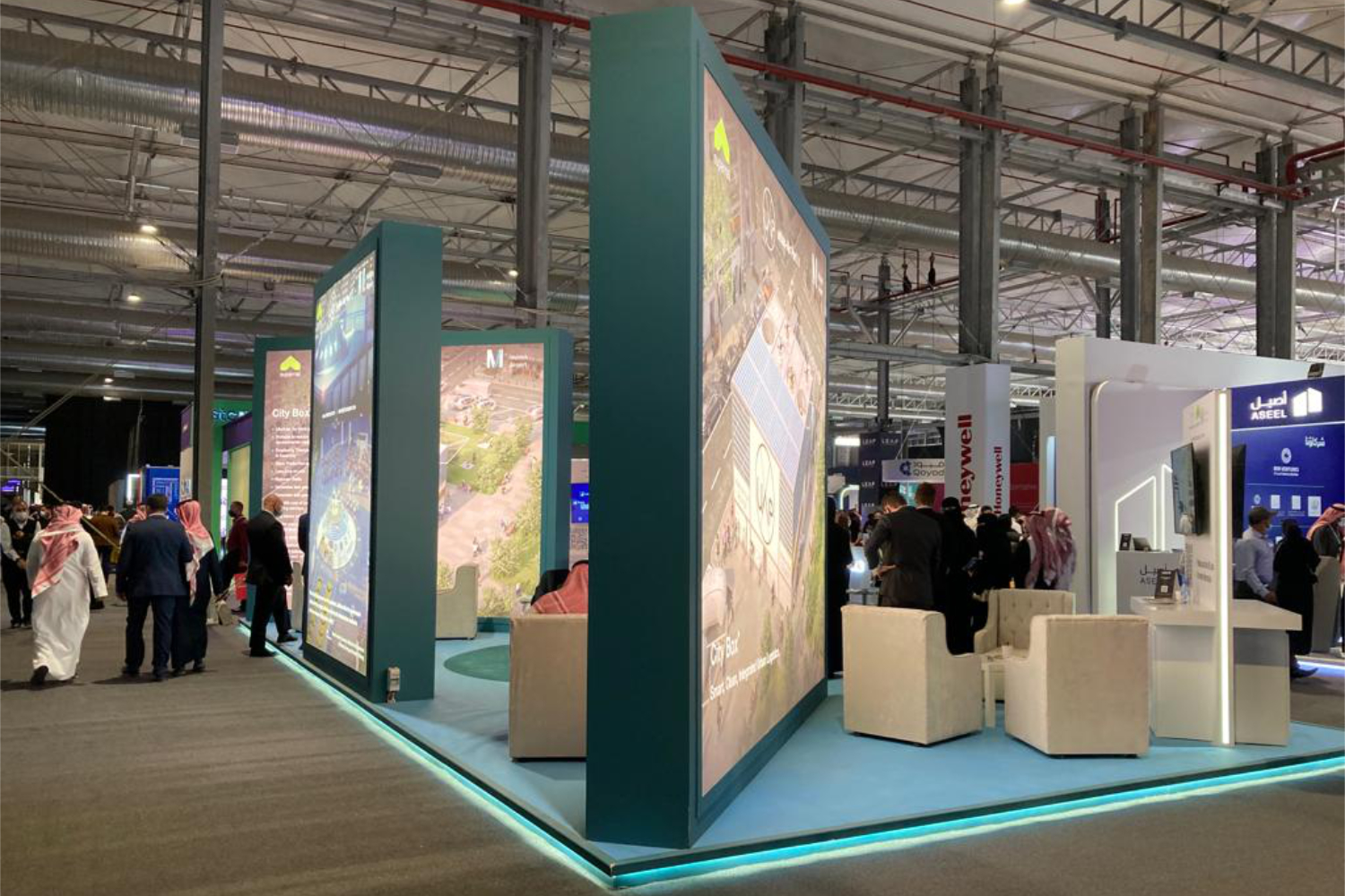 Photo of Urban-Air Port's stand at the 2022 LEAP Conference 